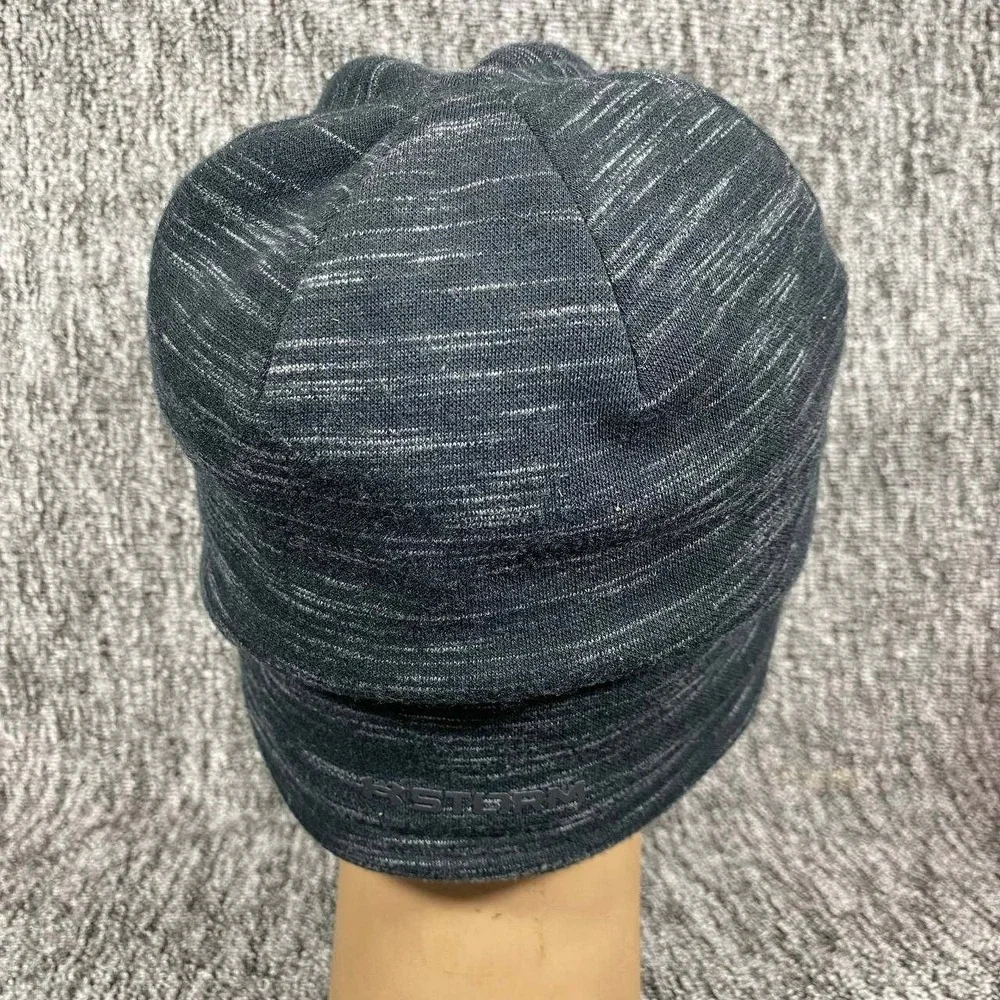 Under Armour Beanie Womens OSFM Black Space Dye Storm ColdGear Athletic Hat